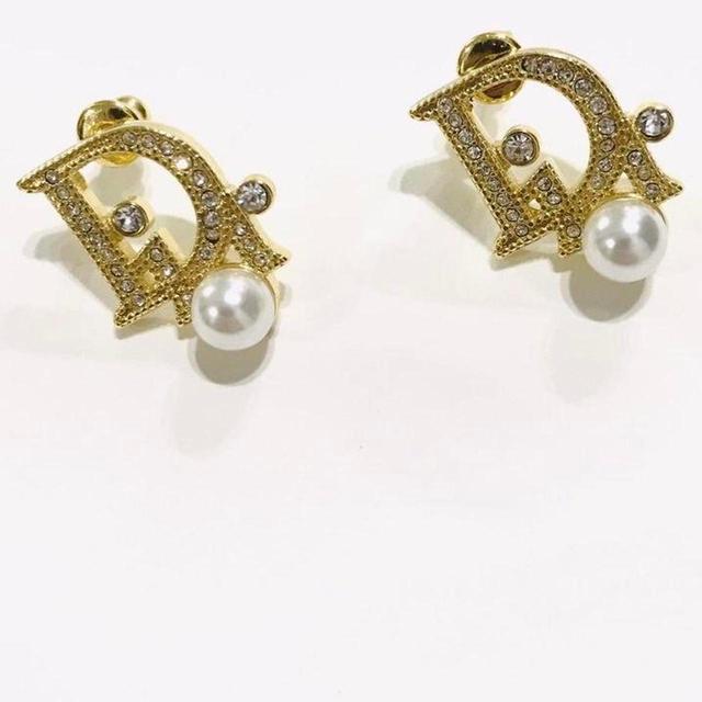 Dior Women's Earrings - Gold on Productcaster.