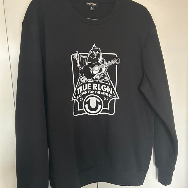 True Religion Men's Jumper - Black - L on Productcaster.