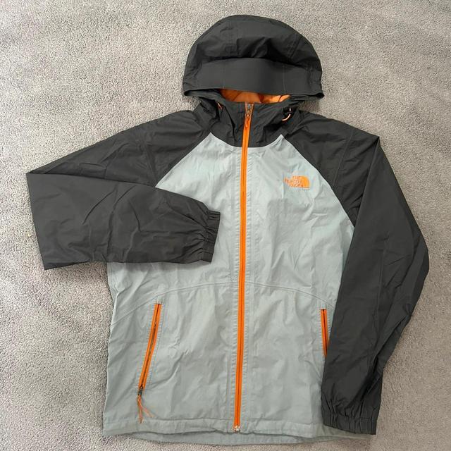 The North Face Men's Raincoat - Grey/Orange - M on Productcaster.