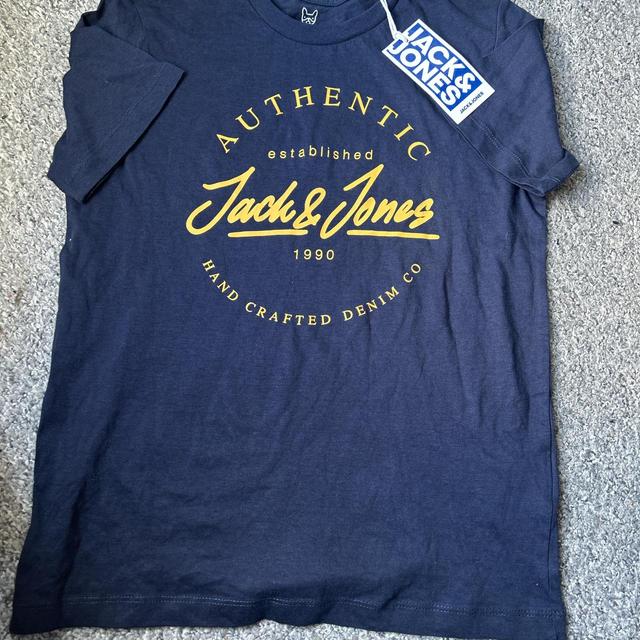 Jack & Jones Men's T-shirt - Navy/Blue on Productcaster.