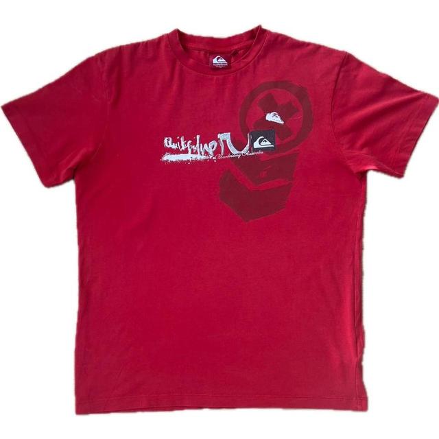 Quiksilver Men's T-shirt - Red - L on Productcaster.