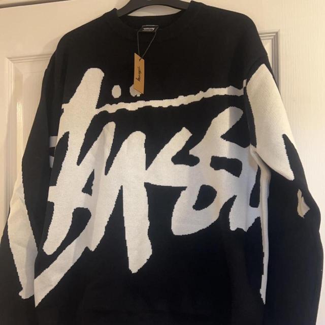 Stüssy Men's Jumper - Black - L on Productcaster.