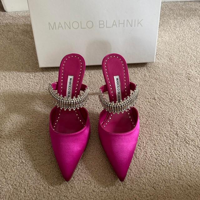 Manolo Blahnik Women's Mules - Pink - UK 3.5 on Productcaster.