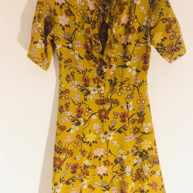 Topshop Women's A-line Dress - Yellow/Multi - 6 on Productcaster.