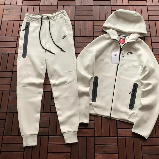 Nike Men's Hoodie - Cream/White - XL on Productcaster.