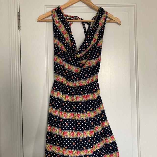 Vintage Women's Dress - Multi/Navy - S on Productcaster.