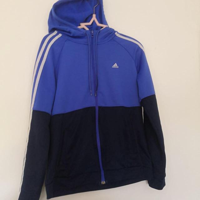 Adidas Men's Hoodie - Blue/Navy - M on Productcaster.