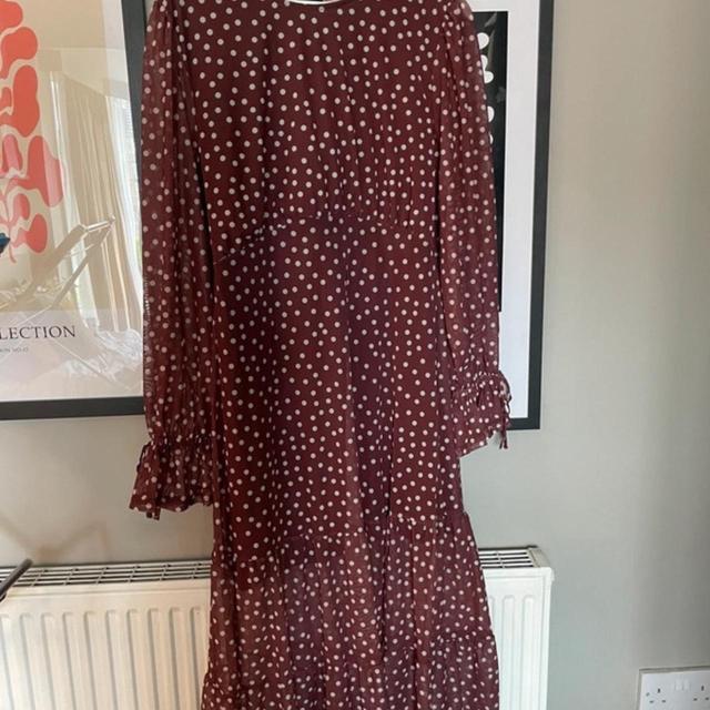 River Island Women's Dress - Burgundy/Brown - 16 on Productcaster.