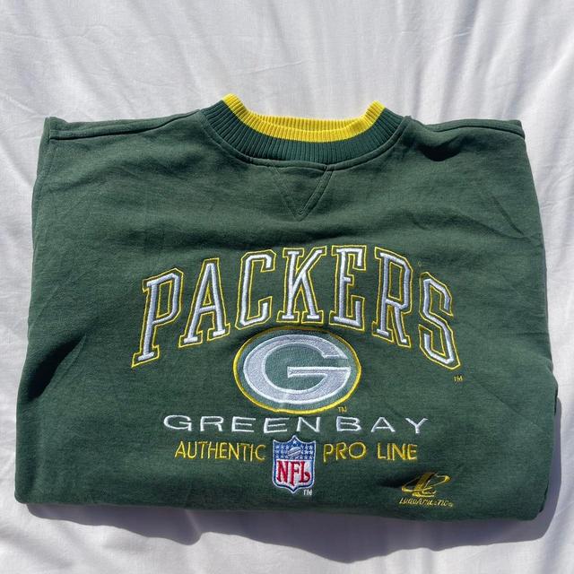 NFL Men's Jumper - Green/Yellow - XL on Productcaster.