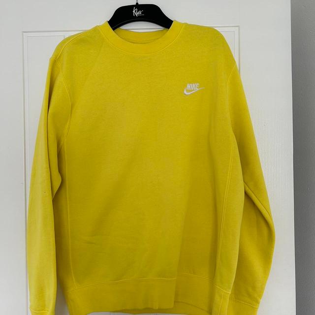 Nike Men's Sweatshirt - Yellow - S on Productcaster.