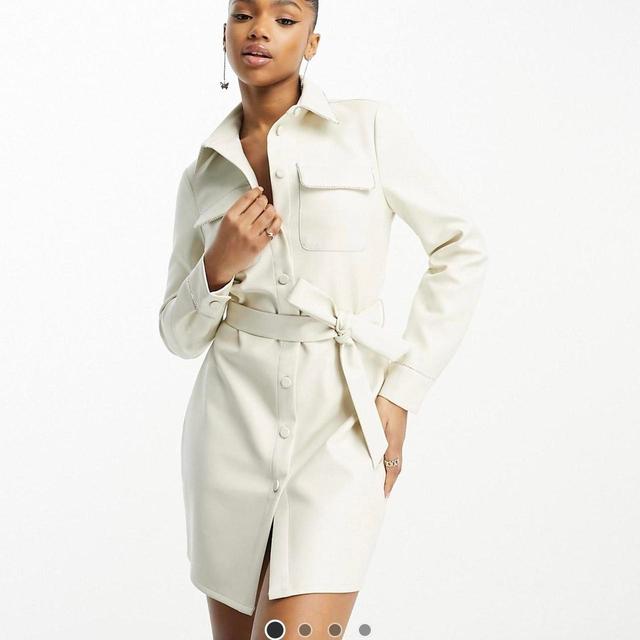 Miss Selfridge Women's Shirt Dress - Cream/White - 10 on Productcaster.