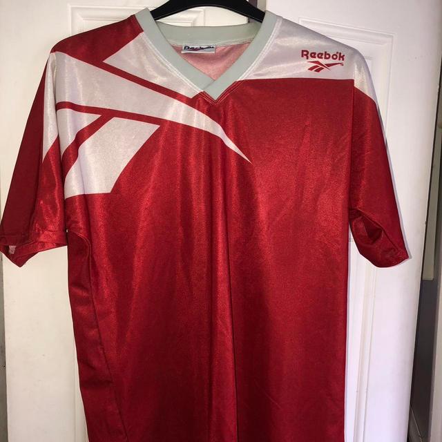 Reebok Men's T-shirt - Red/White - L on Productcaster.