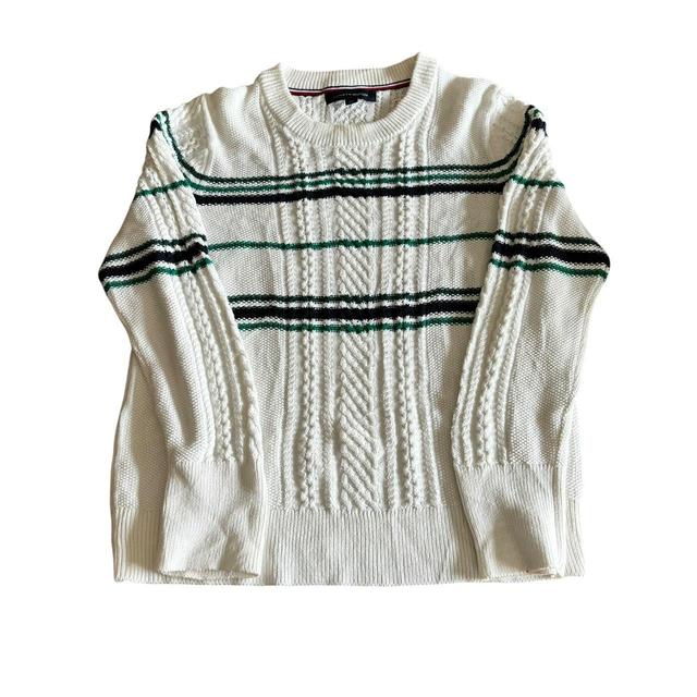 Tommy Hilfiger Women's Sweatshirt - White/Multi - L on Productcaster.