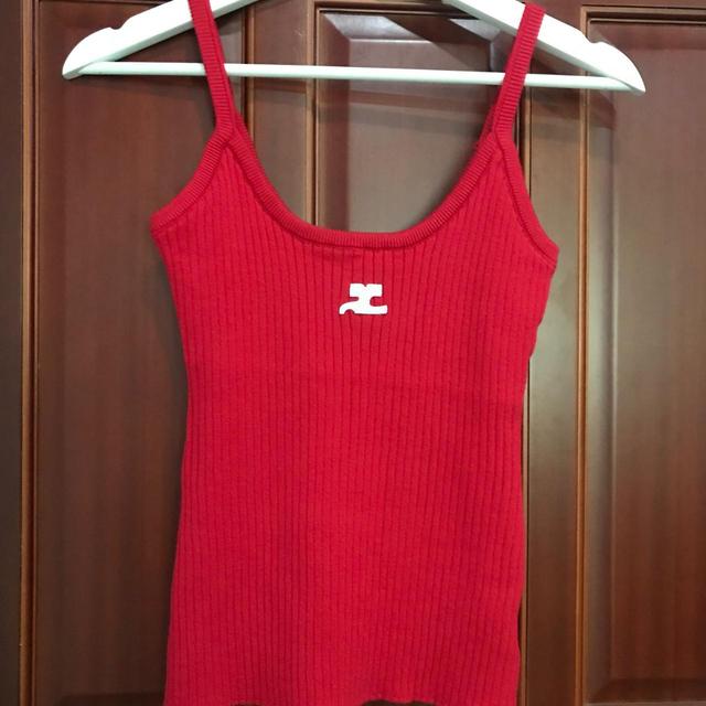 Courrèges Women's Top - Red - 8 on Productcaster.