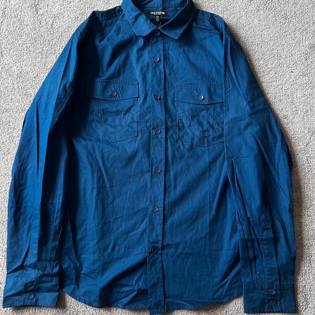 True Religion Men's Shirt - Navy - M on Productcaster.