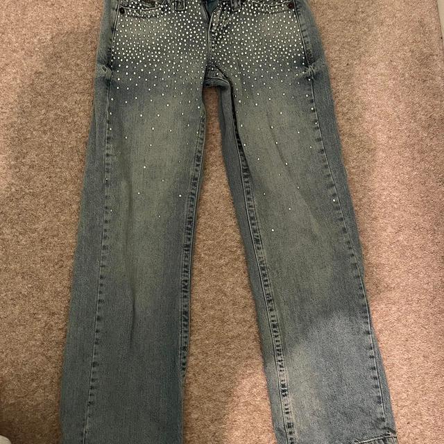 Urban Outfitters Women's Embellished Jeans - Blue - UK 6 on Productcaster.