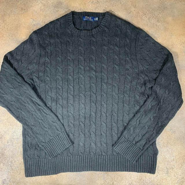 Ralph Lauren Men's Jumper - Navy/Grey - XL on Productcaster.