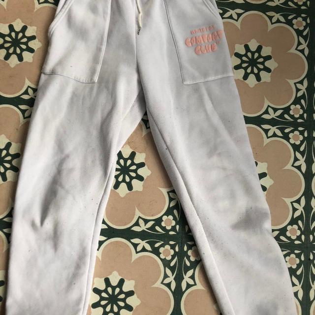 White Fox Boutique Women's Sweatpants - White/Purple - UK 8 on Productcaster.