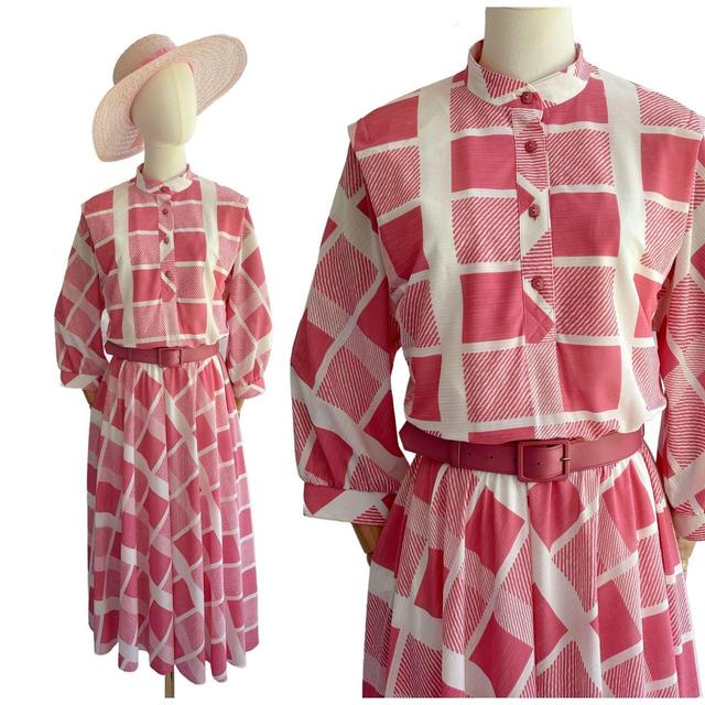 Vintage Women's Dress - Pink - 14 on Productcaster.