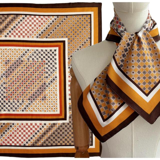 Vintage Men's Scarf - Orange on Productcaster.