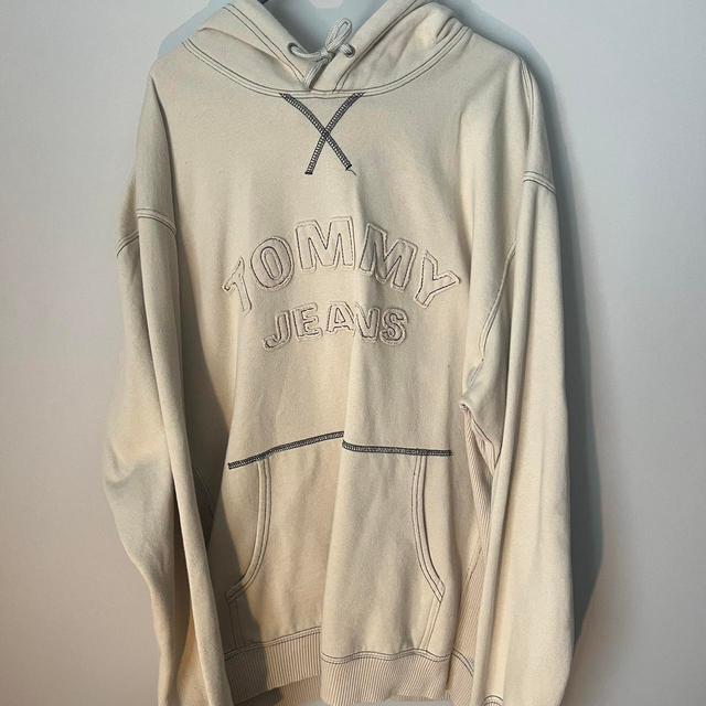 Tommy Hilfiger Men's Hoodie - Cream - M on Productcaster.