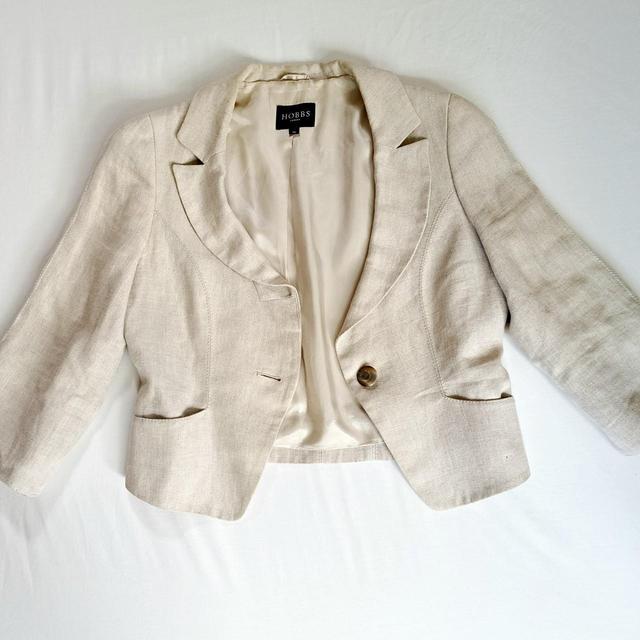 Hobbs Women's Blazer Jacket - Cream - UK 10 on Productcaster.