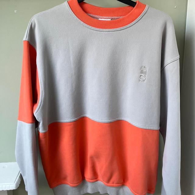 Men's Sweatshirt - Grey/Orange - M on Productcaster.