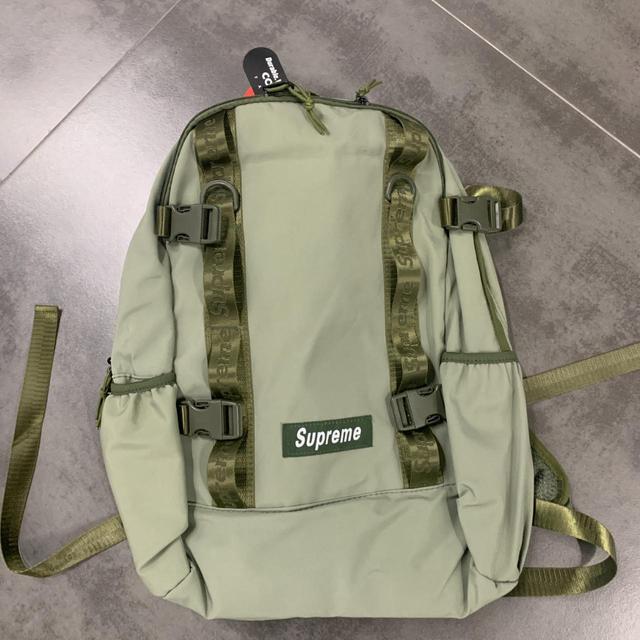 Supreme Men's Backpacks - Khaki/Green on Productcaster.