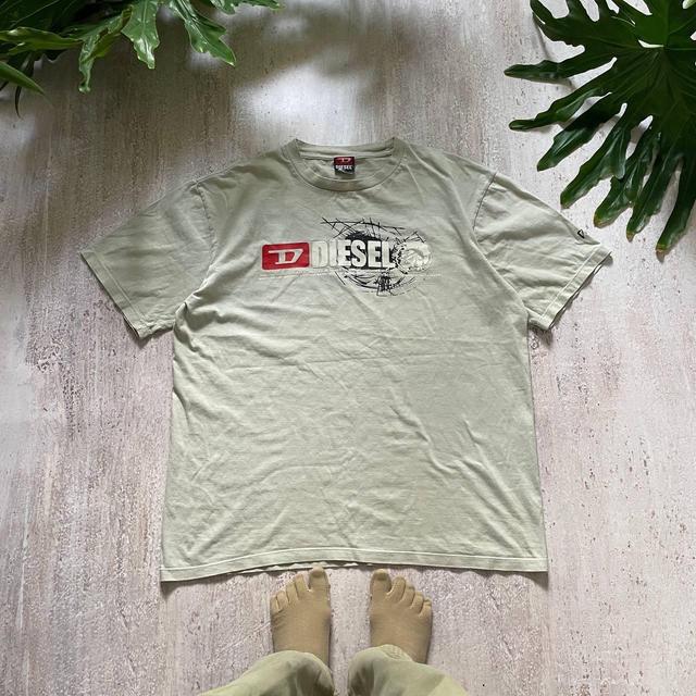 Diesel Men's T-shirt - Cream - XL on Productcaster.