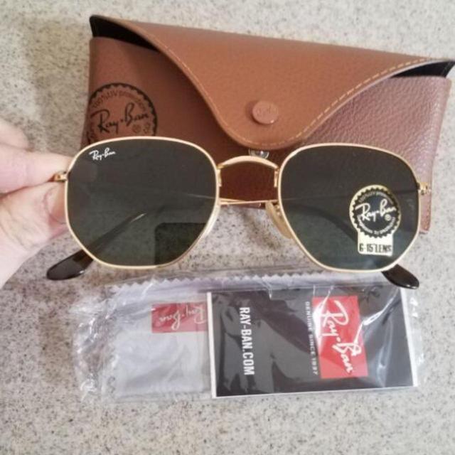 Ray-Ban Women's Sunglasses - Gold/Brown on Productcaster.