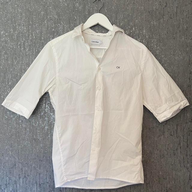 Calvin Klein Men's Shirt - White - S on Productcaster.