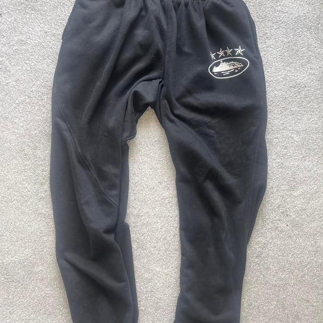 Corteiz Men's Sweatpants - Black/White - XS on Productcaster.