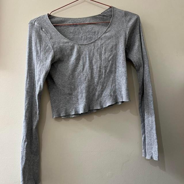 Brandy Melville Women's Crop top - Grey - One size on Productcaster.