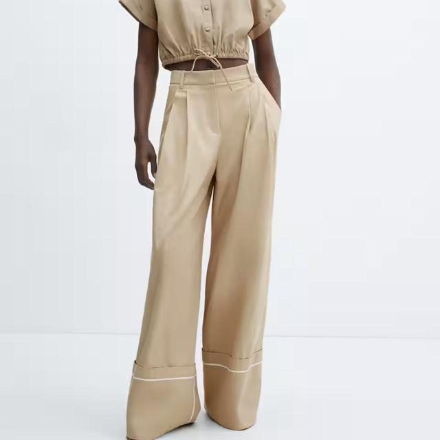 Mango Women's Trousers - Tan - UK 8 on Productcaster.