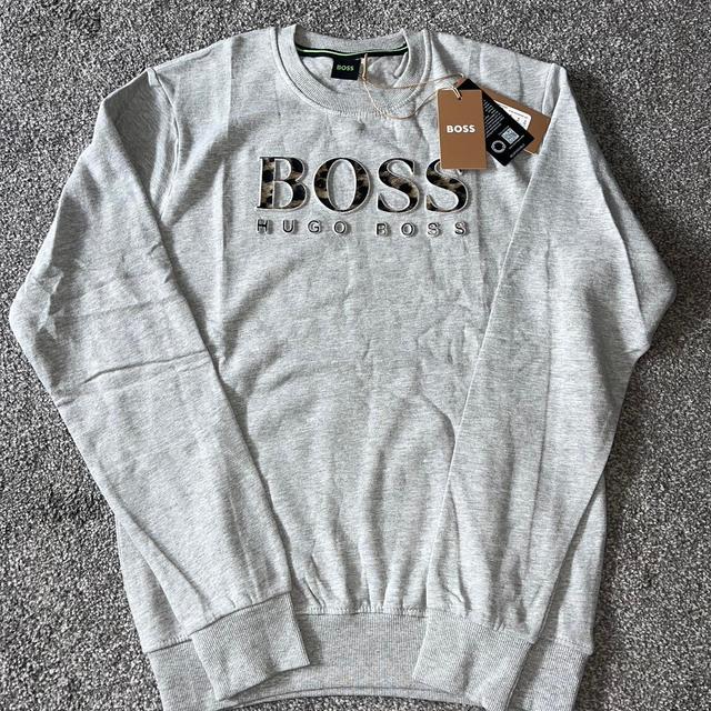 Hugo Boss Men's Jumper - Grey - L on Productcaster.