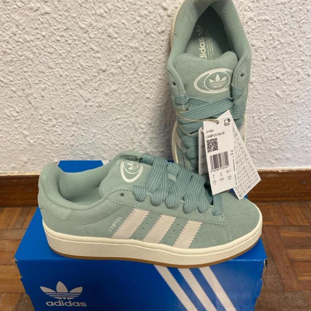 Adidas Men's Trainers - Blue/Green - UK 8 on Productcaster.