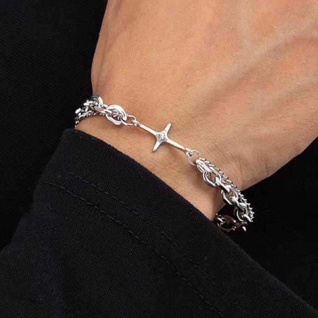 Men's Bracelet - Silver on Productcaster.