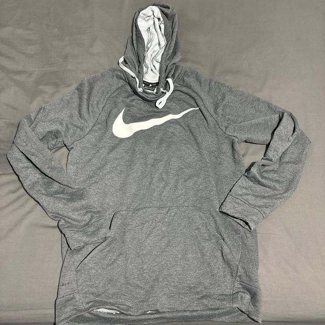 Nike Men's Hoodie - Grey/White - S on Productcaster.