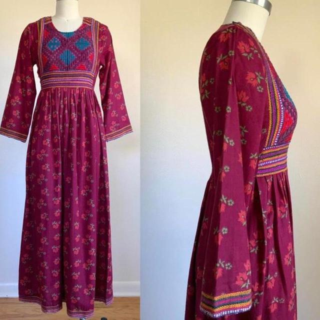 Free People Women's Maxi Dress - Burgundy - XXS on Productcaster.