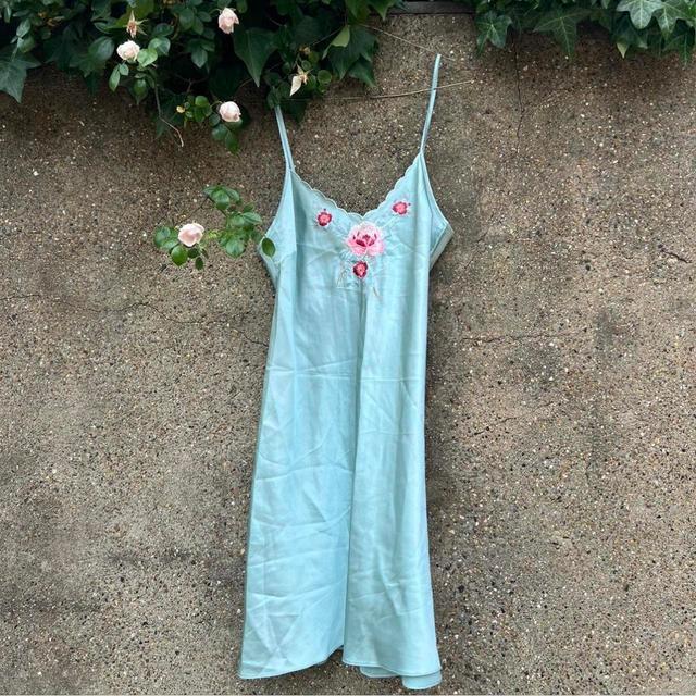 Women's Slip Dress - Blue/Green - One size on Productcaster.