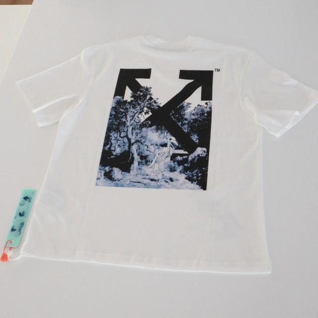 Off-White Men's T-shirt - White - XL on Productcaster.