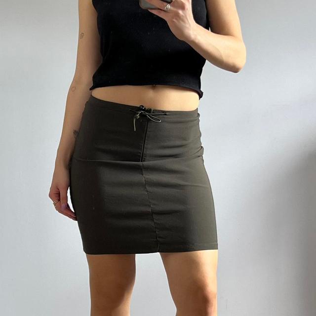 Vintage Women's Skirt - Khaki/Green - M on Productcaster.