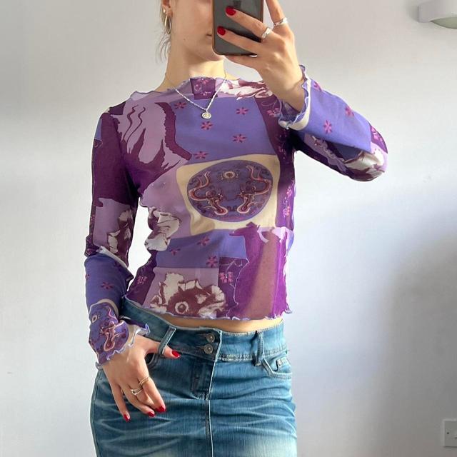 Vintage Women's T-shirt - Purple - M on Productcaster.