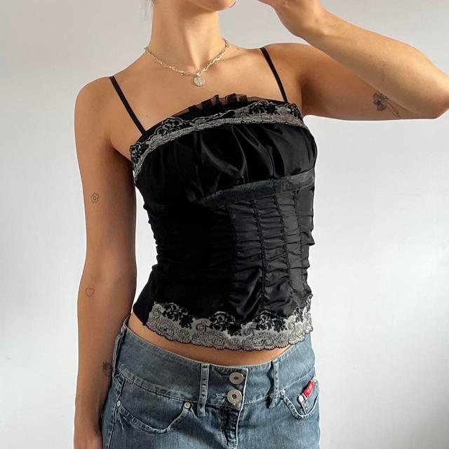 Vintage Women's Vest - Black/Grey - S on Productcaster.