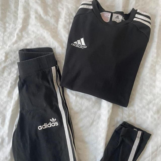 Adidas Originals Women's Leggings - Black/White - UK 4 on Productcaster.