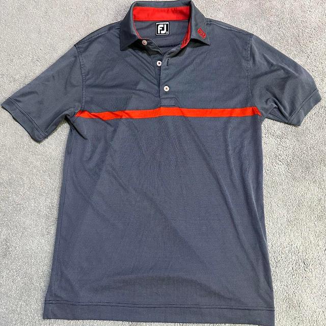 FootJoy Men's Polo shirt - Grey/Red - M on Productcaster.