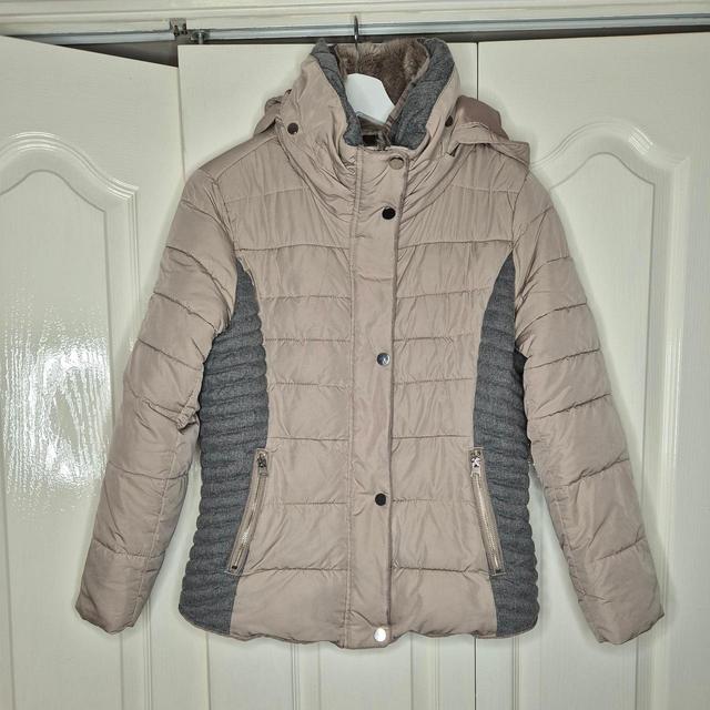 Next Women's Puffer - Grey/Cream - UK 14 on Productcaster.