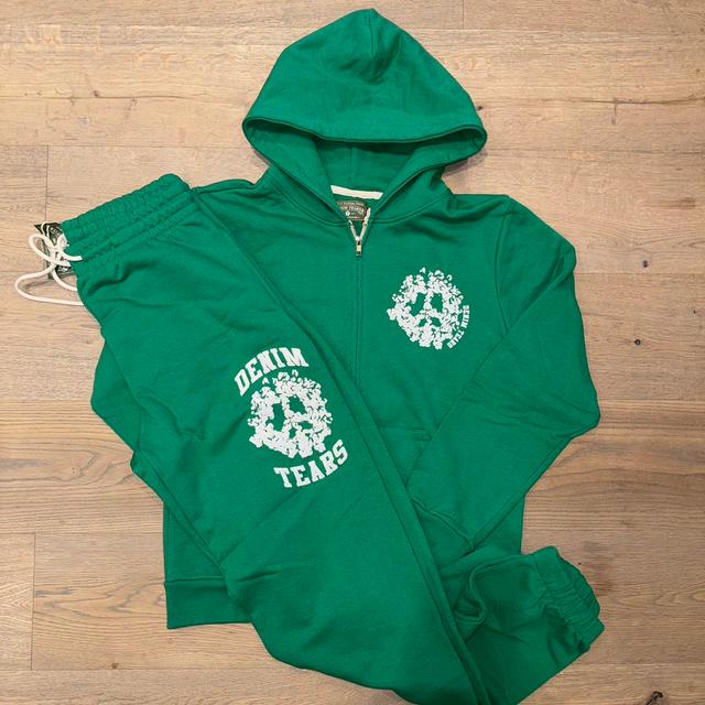 Denim Tears Men's Hoodie - Green - S on Productcaster.