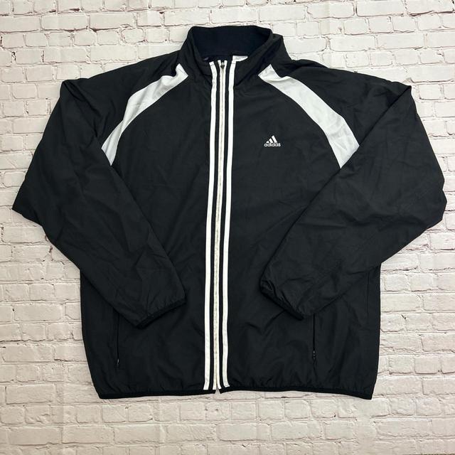 Adidas Men's Windbreaker Jacket - Black/Grey - L on Productcaster.