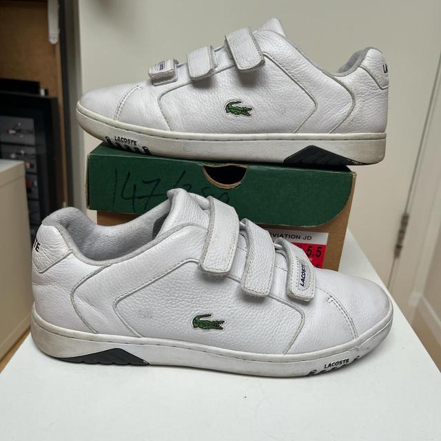 Lacoste Kids' Trainers - White/Black - 5-5.5 on Productcaster.